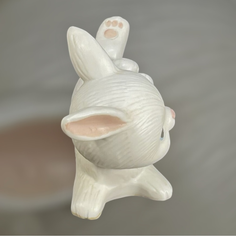 Set of 2🐰Vintage HOMCO #1454 Playful Bunny Rabbit Figurines Ceramic - Picture 6 of 13
